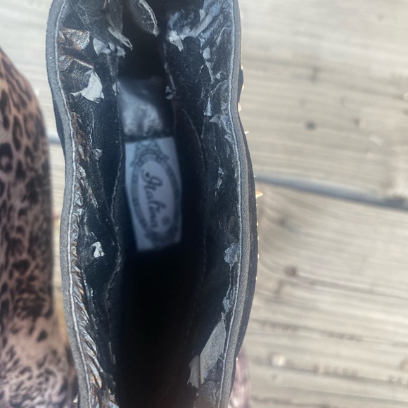 Italina Dolls Kill Tiger Print with Jewels platform boots SZ 8.5 - Picture 8 of 10